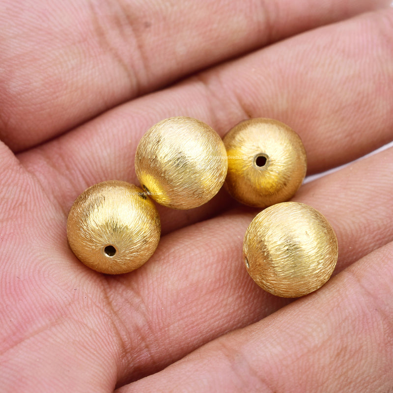 12mm Gold Plated Round Ball Spacer Beads