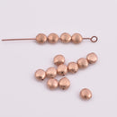 Rose Gold Plated 6mm Saucer Spacer Beads