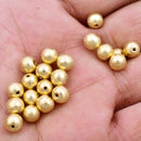 6mm Gold Plated Round Ball Spacer Beads