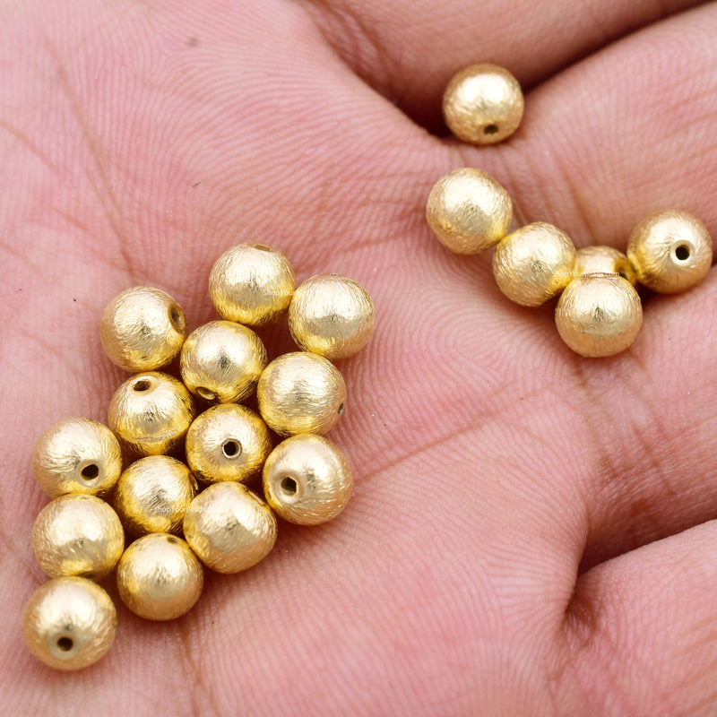 6mm Gold Plated Round Ball Spacer Beads