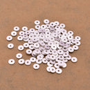 Silver Flat Disc Heishi Spacers Beads For Jewelry Makings 