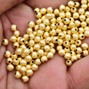 4mm Gold Plated Round Ball Spacer Beads