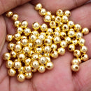 5mm Gold Plated Round Ball Spacer Beads
