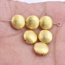 Gold Plated 12mm Saucer Spacer Beads