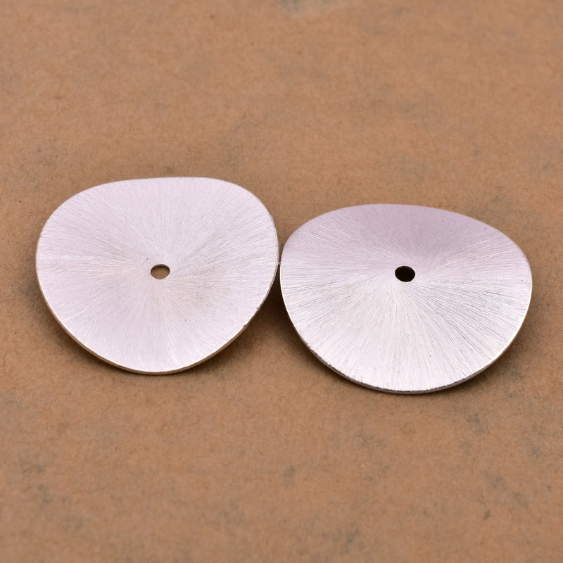 Silver Wavy Spacers Heishi Disc Beads For Jewelry Makings 