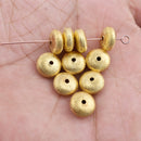 Gold Plated 10mm Saucer Spacer Beads