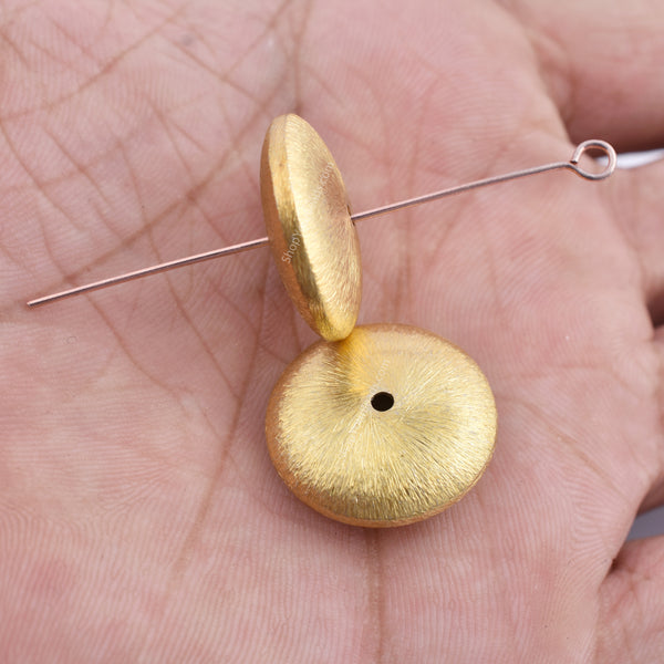 Gold Plated 20mm Saucer Spacer Beads