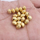 Gold Plated 8mm Bi-cone Saucer Spacer Beads