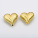 Gold Heart Spacer Beads For Jewelry Makings 