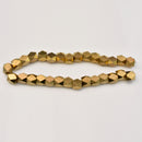 Raw Brass 7mm Faceted Diamond Cut Beads