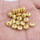 Gold Plated 8mm Saucer Spacer Beads