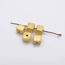 Gold Cube Box Spacer Beads For Jewelry Makings 
