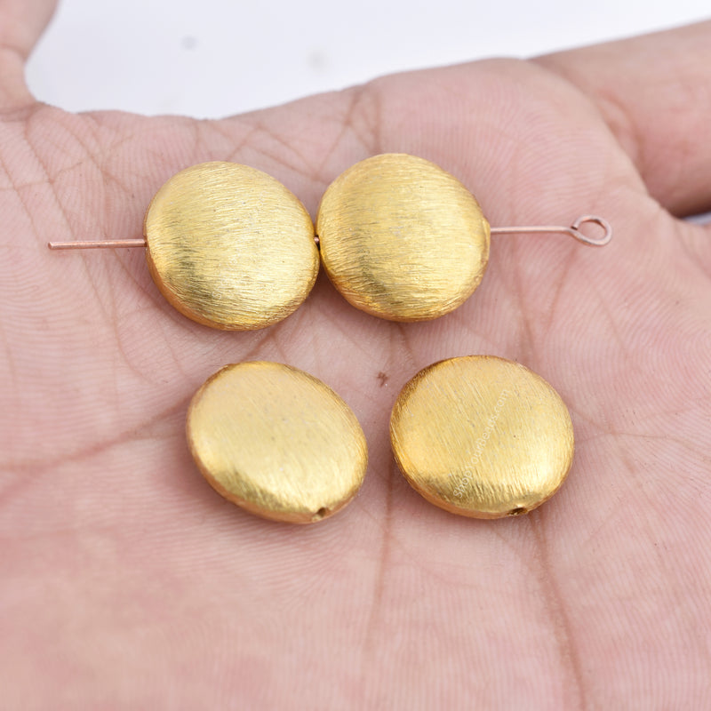 Gold Plated 16mm Saucer Spacer Beads