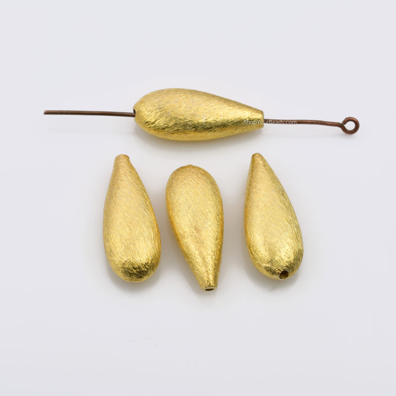 Gold Tear Drop Beads For Jewelry Makings 