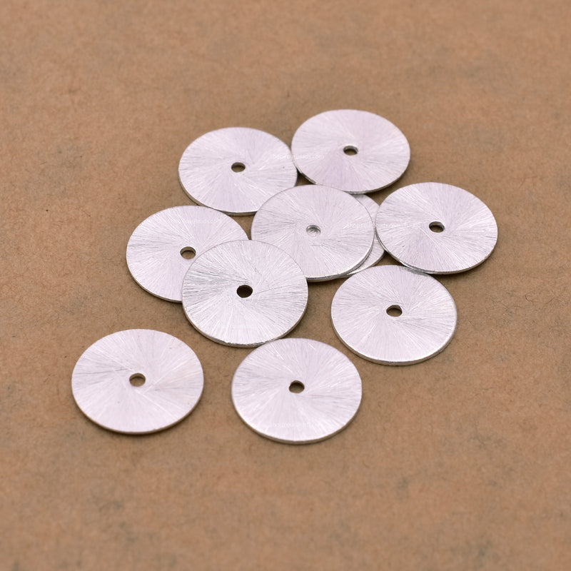 Silver Flat Disc Heishi Spacer Beads For Jewelry Makings 