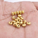 Gold Plated 6mm Bi-cone Saucer Spacer Beads