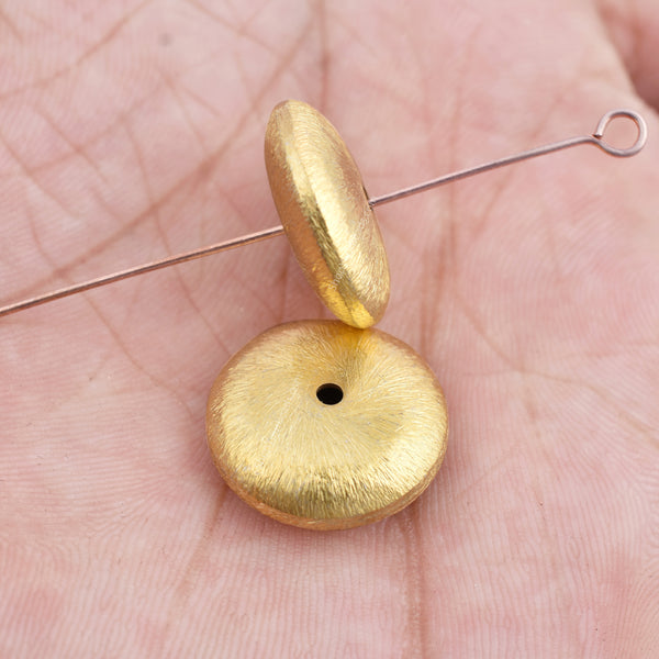 Gold Plated 18mm Saucer Spacer Beads