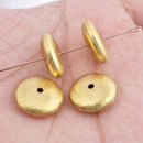 Gold Plated 16mm Saucer Spacer Beads
