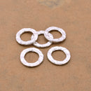 Silver Hammered Washer Circle Rings For Jewelry Makings 