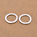Silver Hammered Washer Circle Rings Connector For Jewelry Makings 