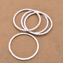 Silver Plated Hammered Washer Connector Ring Links