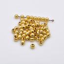 Gold Corrugated Ball Spacers Beads For Jewelry Makings 