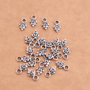 Antique Silver Plated Leaf Charms - 10x5mm