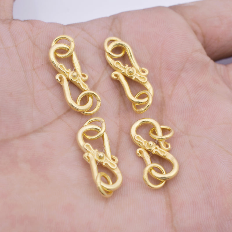 Gold Plated Bali S Hook Clasps