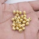 Gold Plated 6mm Bi-cone Saucer Spacer Beads
