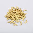 Gold Crescent Moon Charm Pendants For Jewelry Makings 
