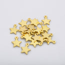 Gold Star Charms / Pendants For Jewelry Makings 