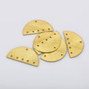 Gold Half Round Geometrical Connector Link Charms For Jewelry Makings 