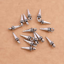 Antique Silver Plated Spike charms - 13mm