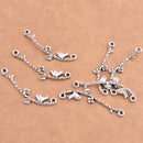 Antique Silver Plated Bird on Branch Pendant Charms