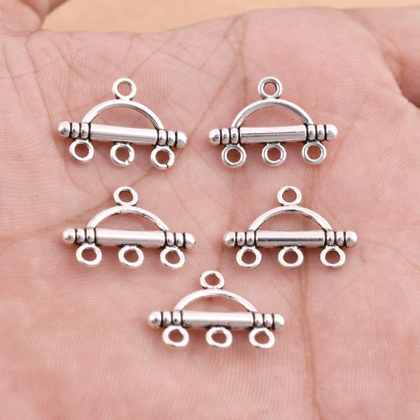 Antique Silver Plated Connector Charm Links