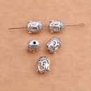 Antique Silver Plated Buddha Face Spacer Beads