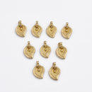 Raw Brass Leaf Boho Ethnic Charms - 15mm