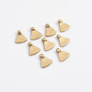 Raw Brass Boho Triangular Charms - 13mm