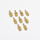 Raw Brass Tribal Geometric Charms - 17mm