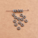 8mm Antique Silver Plated Bali Spacer Beads