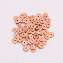Copper Flat Disc Heishi Spacer Beads - 6mm