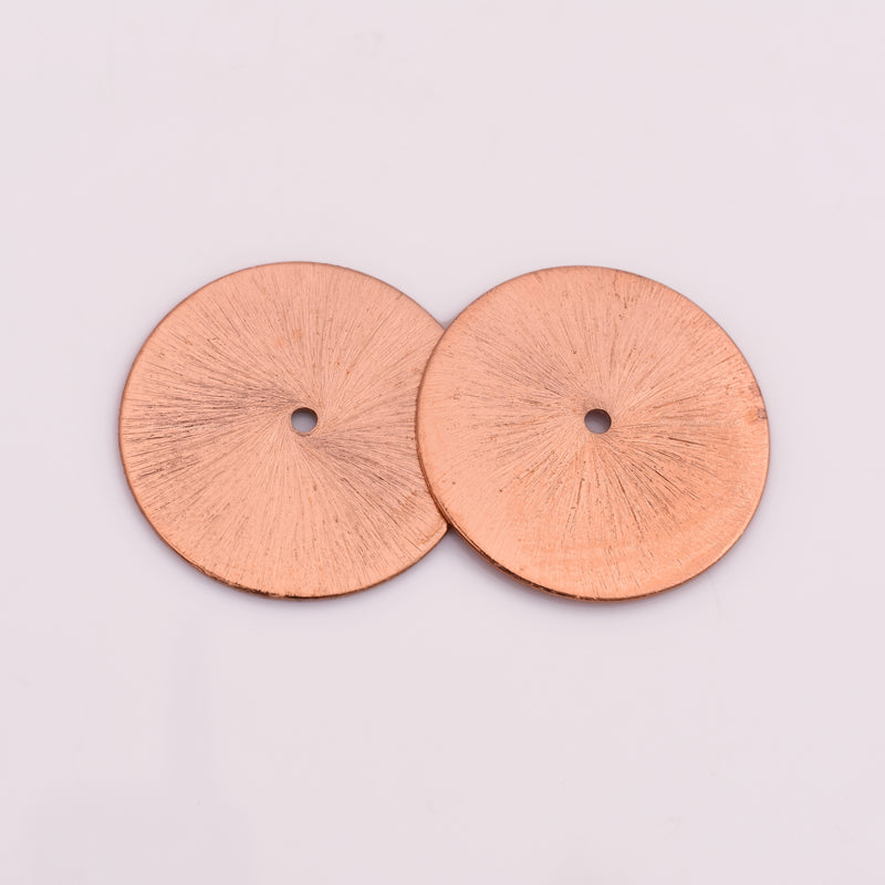 Copper Heishi Flat Disc Spacer Beads - 30mm