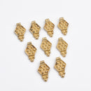 Raw Brass Tribal Ethnic Boho Charms - 22mm
