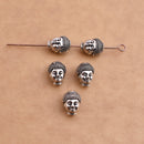 Antique Silver Buddha Face Spacer Beads - 10mm