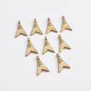Raw Brass Boho Triangular Charms - 20mm