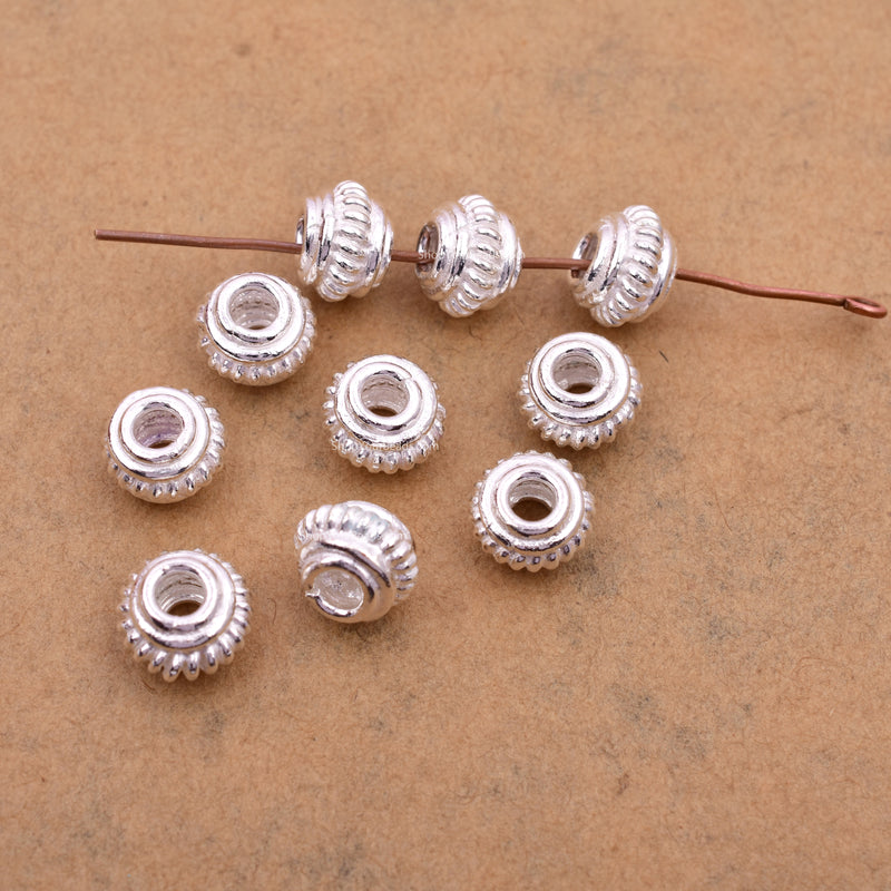 Silver Bali Spacer Beads For Jewelry Makings 