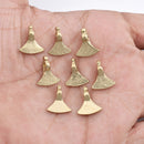 Raw Brass Boho Triangular Charms - 14mm