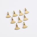 Raw Brass Boho Triangular Charms - 14mm
