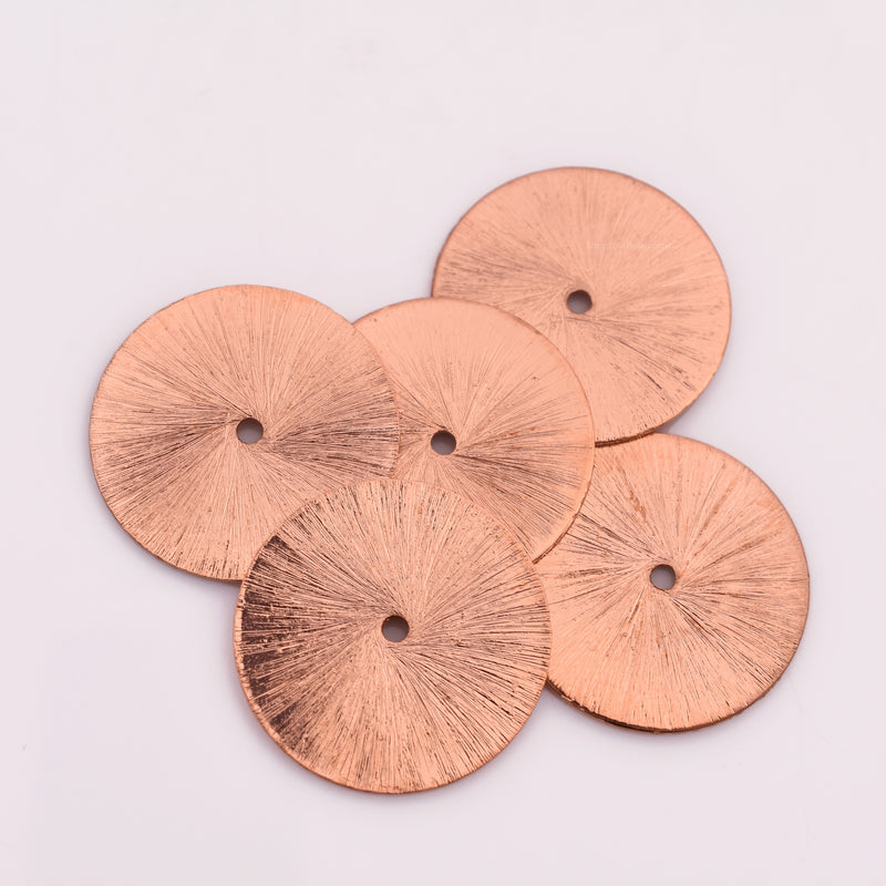 Copper Heishi Flat Disc Spacer Beads - 22mm