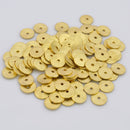 Gold Flat Disc Heishi Spacers Beads For Jewelry Makings 